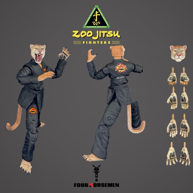 Zoo Jitsu Fighters Pounce the Puma (Black Gi) SDCC 2025 Exclusive Action Figure Gallery Image 7