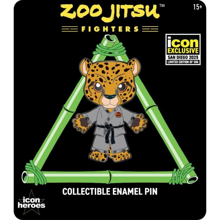 Zoo Jitsu Fighters Chico the Cheetah SDCC 2025 Exclusive Enamel Pin Gallery Image 4