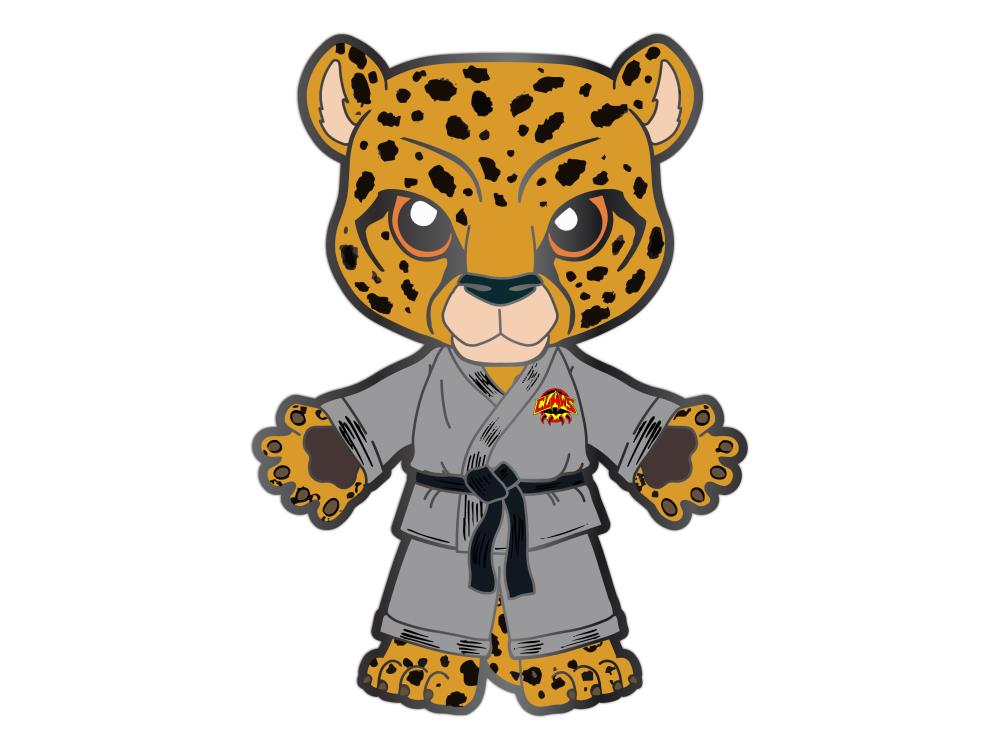 Zoo Jitsu Fighters Chico the Cheetah SDCC 2025 Exclusive Enamel Pin Gallery Image 3