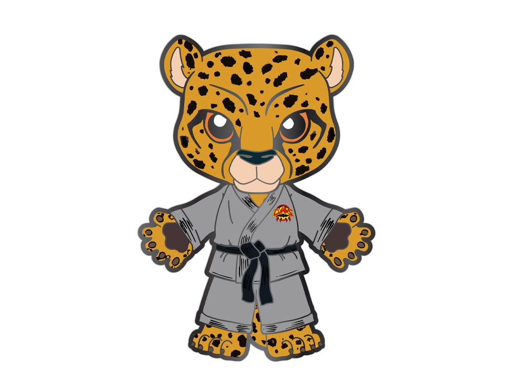Zoo Jitsu Fighters Chico the Cheetah SDCC 2025 Exclusive Enamel Pin Gallery Image 1