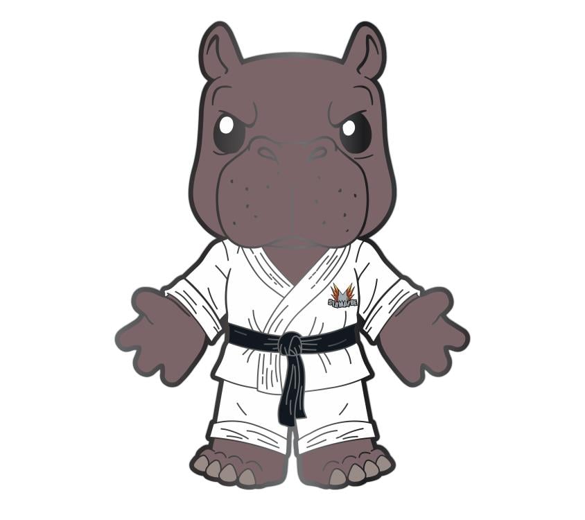 Zoo Jitsu Fighters Humphrey the Hippo SDCC 2025 Exclusive Enamel Pin Gallery Image 3