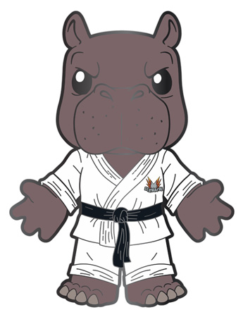 Zoo Jitsu Fighters Humphrey the Hippo SDCC 2025 Exclusive Enamel Pin Gallery Image 2