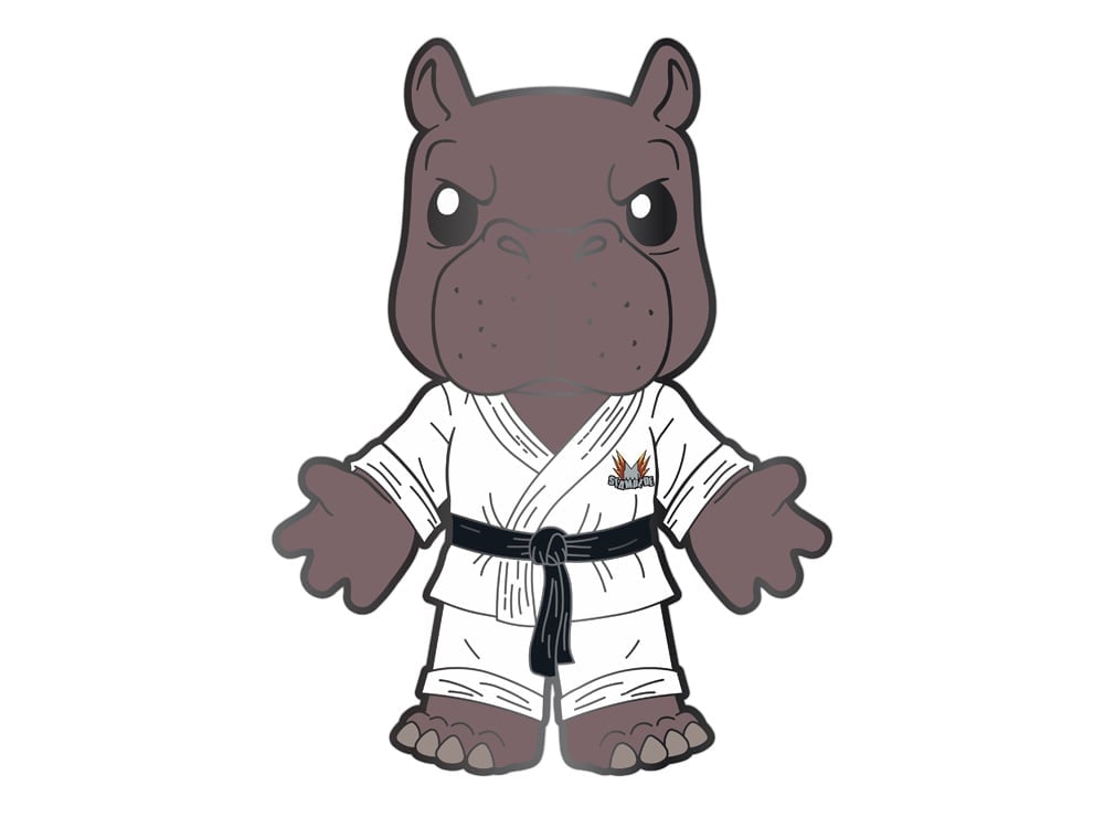 Zoo Jitsu Fighters Humphrey the Hippo SDCC 2025 Exclusive Enamel Pin Gallery Image 1
