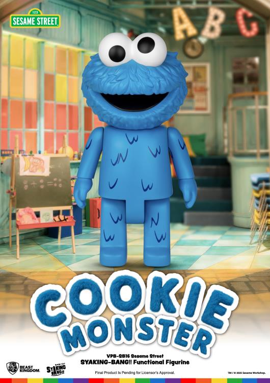 Sesame Street Syaking-Bang!! Cookie Monster Vinyl Piggy Bank Gallery Image 3