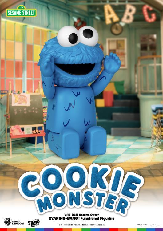 Sesame Street Syaking-Bang!! Cookie Monster Vinyl Piggy Bank Gallery Image 5