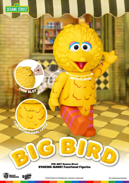 Sesame Street Syaking-Bang!! Big Bird Vinyl Piggy Bank Gallery Image 7