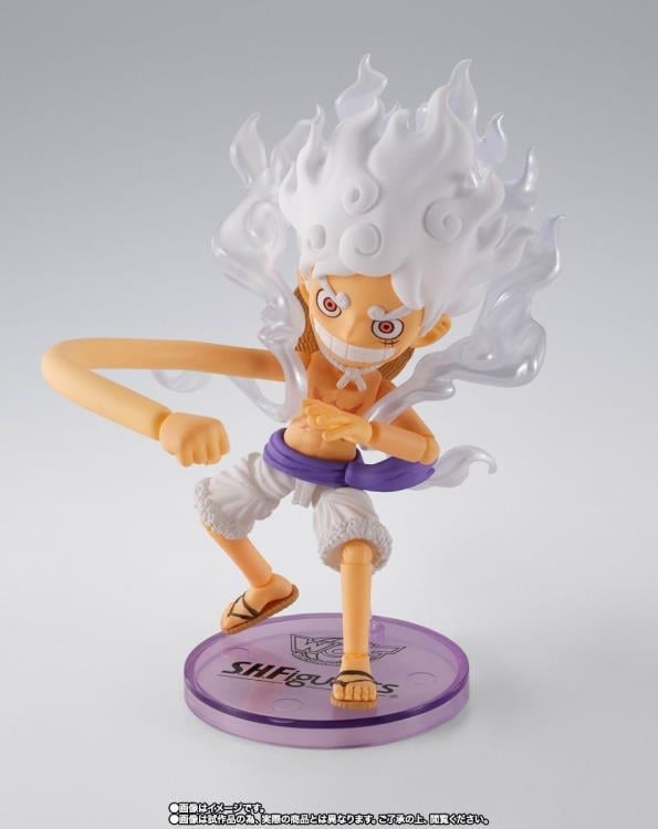 One Piece S.H.Figuarts x World Collectable Figure Monkey D. Luffy (Gear 5 Ver.) Exclusive Action Figure Gallery Image 6