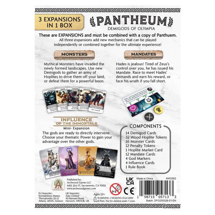 Pantheum: Demigods of Olympia Monsters & Mandates Expansion Gallery Image 3