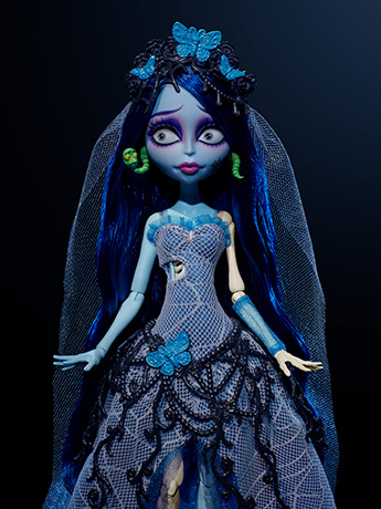 Monster High x Corpse Bride Skullector Emily Doll Gallery Image 2