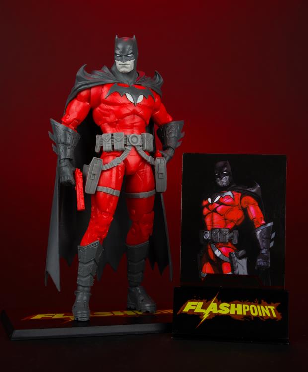 Flashpoint DC Multiverse Batman (Thomas Wayne) BBTS Exclusive Limited Black & White Accent Edition Action Figure Gallery Image 9