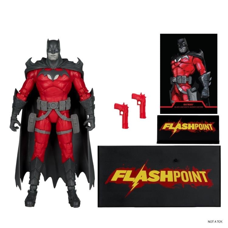 Flashpoint DC Multiverse Batman (Thomas Wayne) BBTS Exclusive Limited Black & White Accent Edition Action Figure Gallery Image 15
