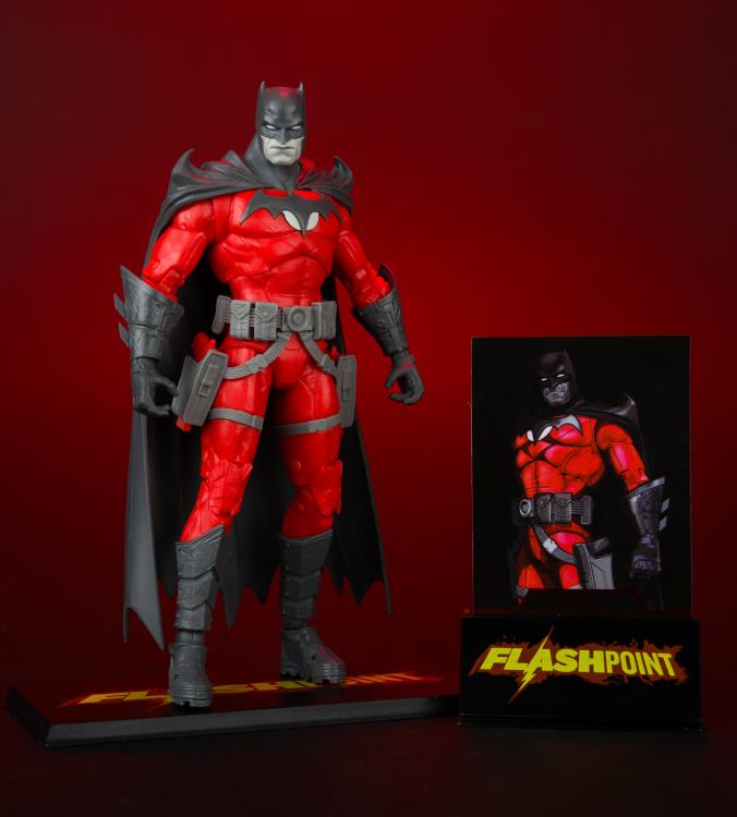 Flashpoint DC Multiverse Batman (Thomas Wayne) BBTS Exclusive Limited Black & White Accent Edition Action Figure Gallery Image 8