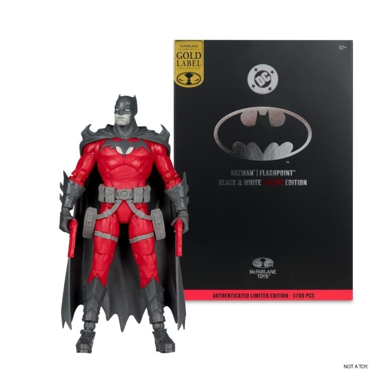 Flashpoint DC Multiverse Batman (Thomas Wayne) BBTS Exclusive Limited Black & White Accent Edition Action Figure Gallery Image 16