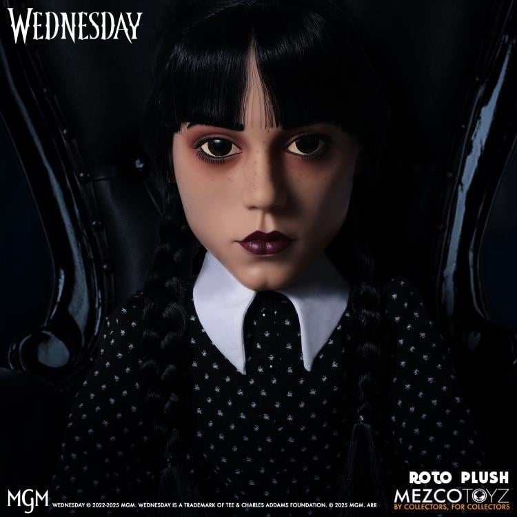 Wednesday Mezco Designer Series Wednesday Roto Plush Doll Gallery Image 6
