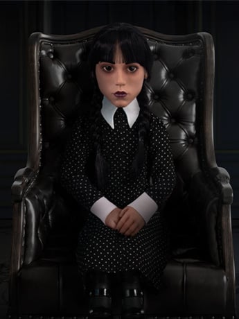 Wednesday Mezco Designer Series Wednesday Roto Plush Doll Gallery Image 2