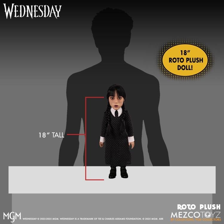 Wednesday Mezco Designer Series Wednesday Roto Plush Doll Gallery Image 7