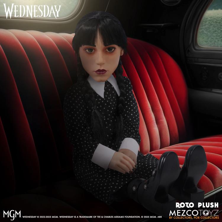 Wednesday Mezco Designer Series Wednesday Roto Plush Doll Gallery Image 3