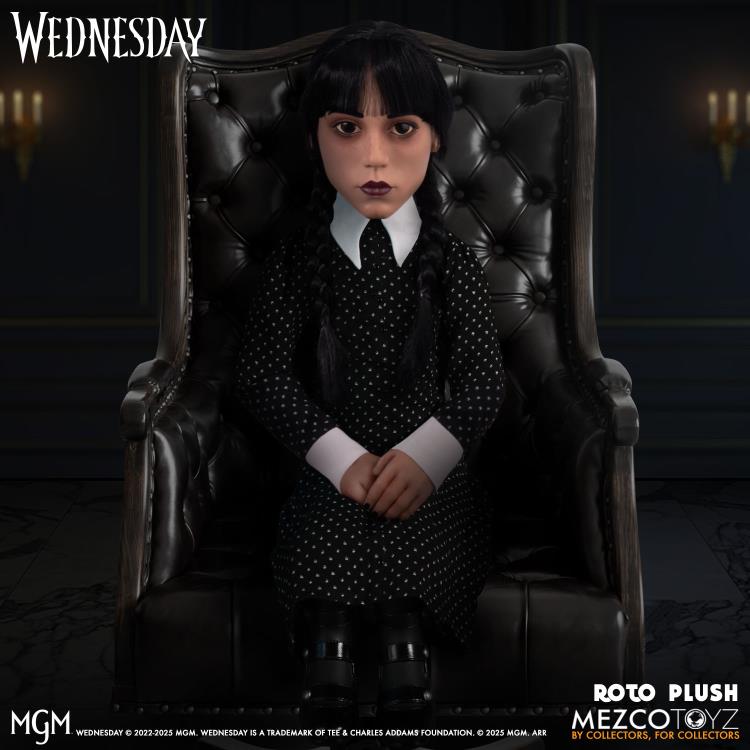 Wednesday Mezco Designer Series Wednesday Roto Plush Doll Gallery Image 4