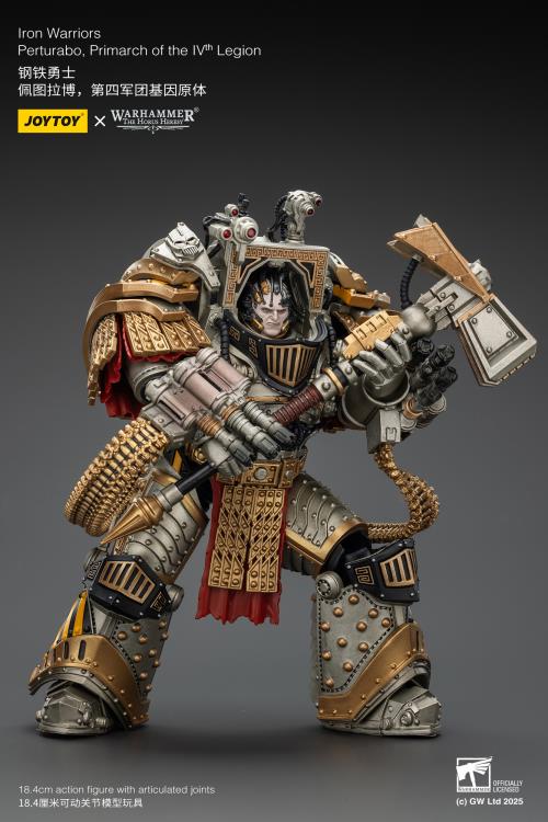 Warhammer: The Horus Heresy Iron Warriors Perturabo, Primarch of the IVth Legion 1/18 Scale Action Figure Gallery Image 7