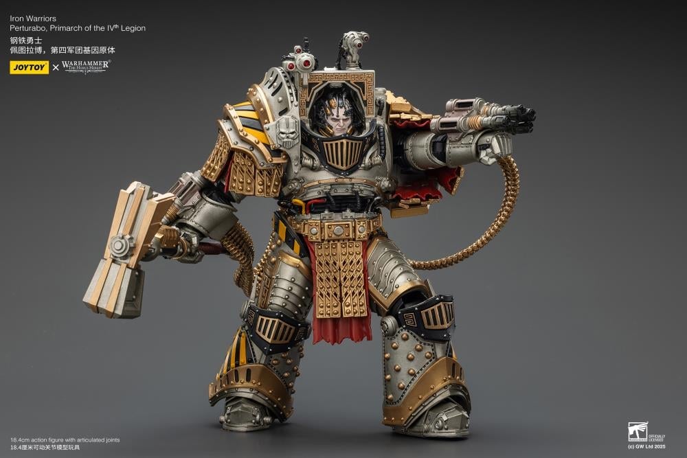 Warhammer: The Horus Heresy Iron Warriors Perturabo, Primarch of the IVth Legion 1/18 Scale Action Figure Gallery Image 4