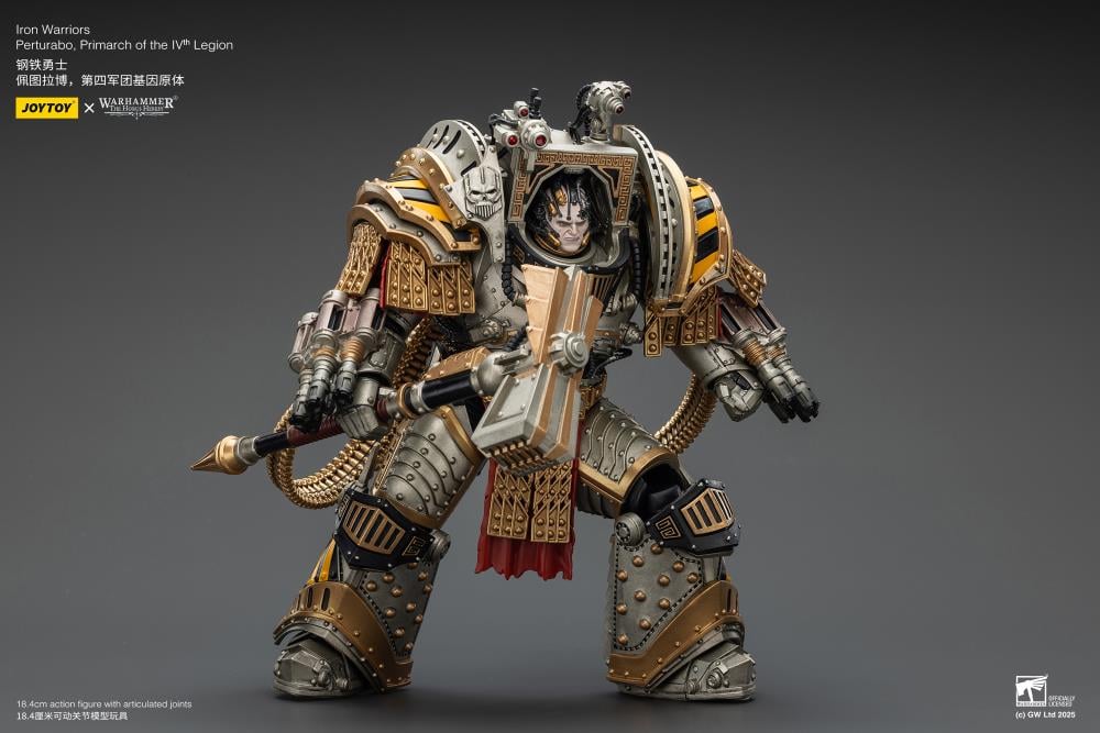 Warhammer: The Horus Heresy Iron Warriors Perturabo, Primarch of the IVth Legion 1/18 Scale Action Figure Gallery Image 5
