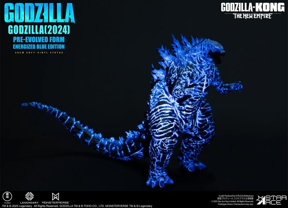 Godzilla x Kong: The New Empire Godzilla Pre-Evolved Form (Eneregized Blue Ver.) Soft Vinyl Statue Gallery Image 13