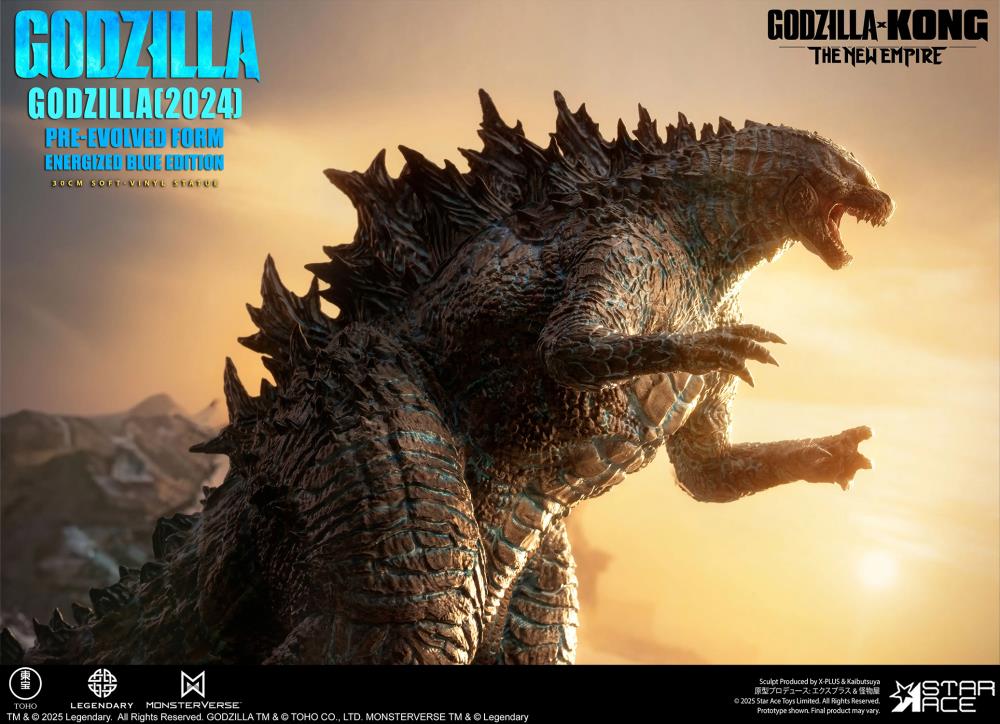 Godzilla x Kong: The New Empire Godzilla Pre-Evolved Form (Eneregized Blue Ver.) Soft Vinyl Statue Gallery Image 8