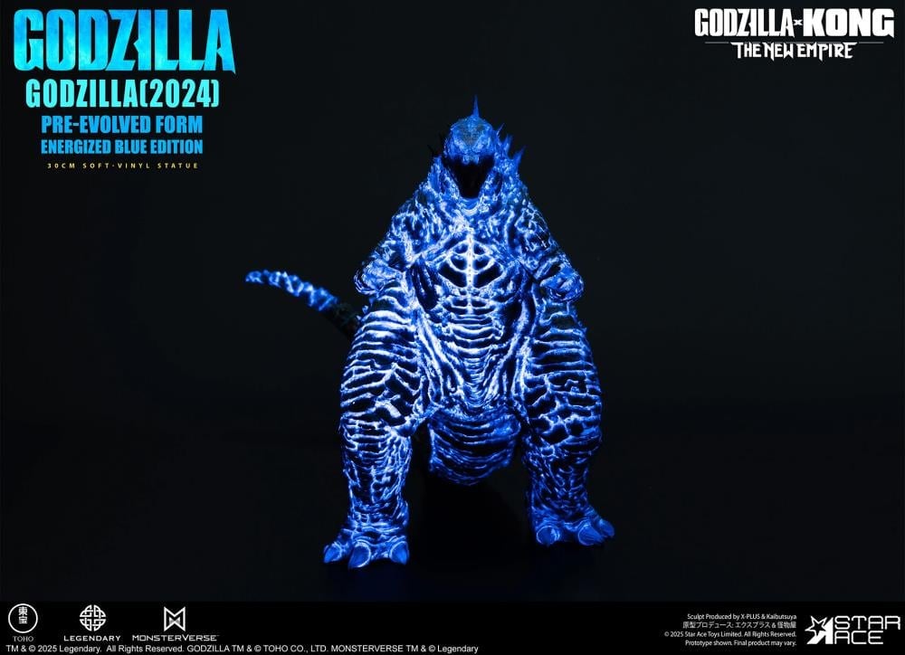 Godzilla x Kong: The New Empire Godzilla Pre-Evolved Form (Eneregized Blue Ver.) Soft Vinyl Statue Gallery Image 12