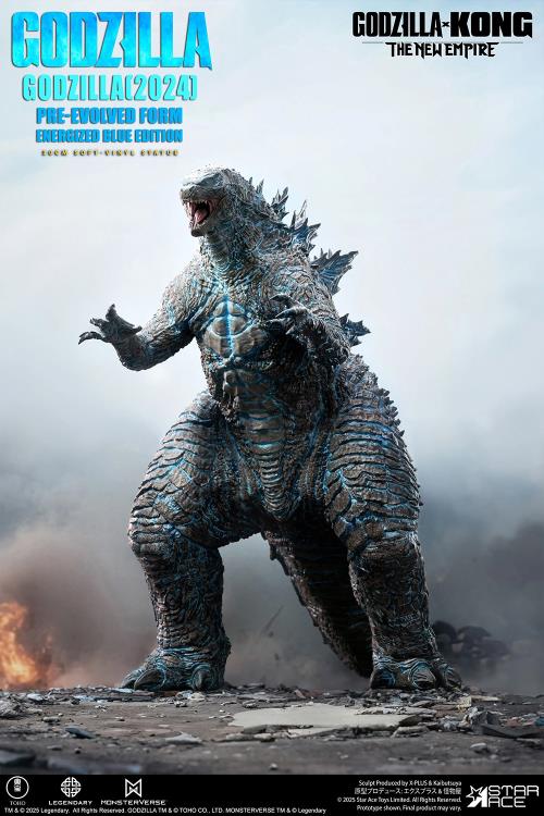 Godzilla x Kong: The New Empire Godzilla Pre-Evolved Form (Eneregized Blue Ver.) Soft Vinyl Statue Gallery Image 7