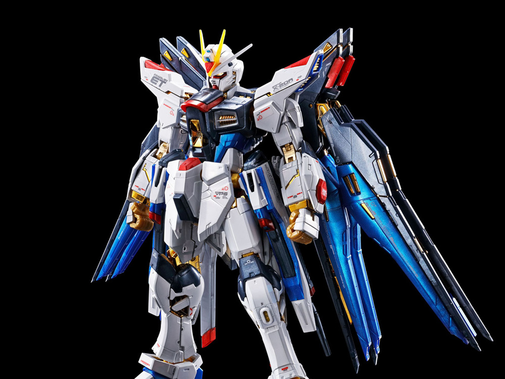 Mobile Suit Gundam SEED Destiny RG Strike Freedom Gundam (Titanium Finish) 1/144 Scale Model Kit (Reissue) Gallery Image 1