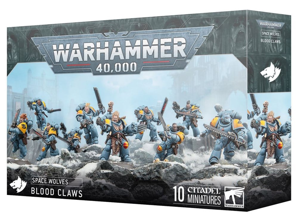 Warhammer 40,000 Space Wolves Blood Claws Citadel Miniatures Set Gallery Image 1