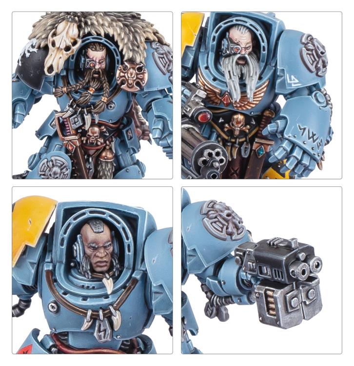 Warhammer 40,000 Space Wolves Wolf Guard Terminators Citadel Miniatures Set Gallery Image 5