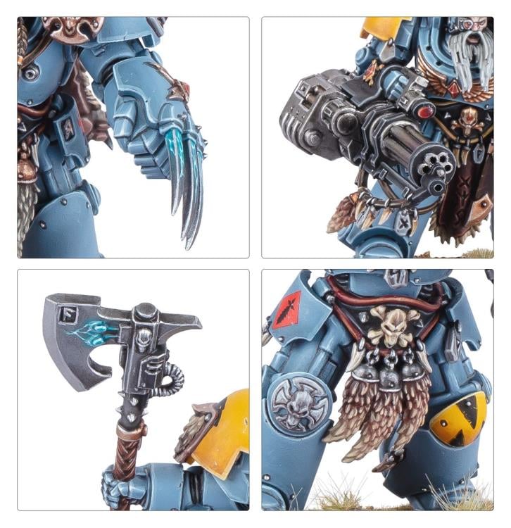 Warhammer 40,000 Space Wolves Wolf Guard Terminators Citadel Miniatures Set Gallery Image 7