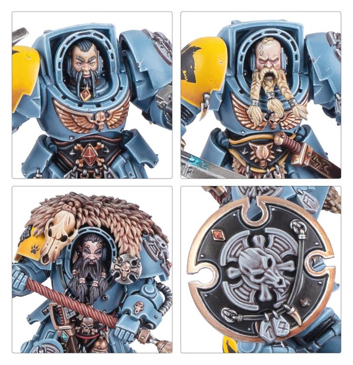 Warhammer 40,000 Space Wolves Wolf Guard Terminators Citadel Miniatures Set Gallery Image 4