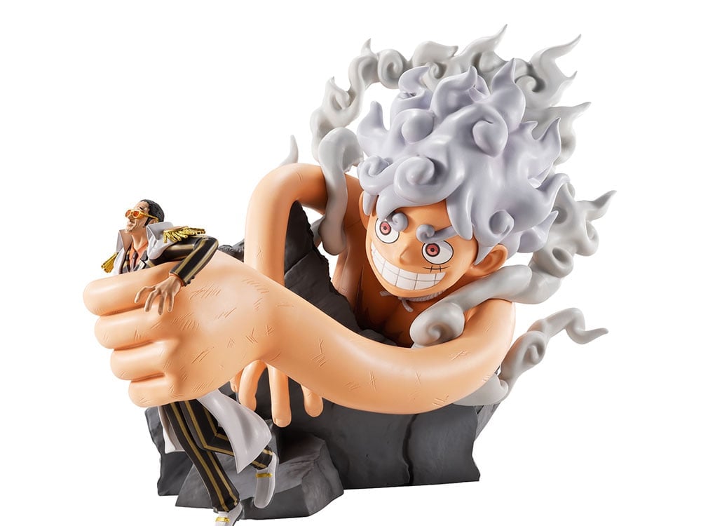 One Piece Revible Moment Ichibansho Monkey D. Luffy Gear 5 vs. Borsalino (Burst of Energy) Figure Gallery Image 1