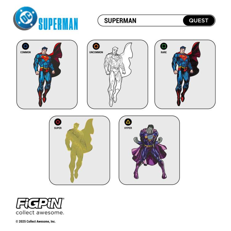 DC Comics FiGPiN Quest Superman Random Limited Edition Pin Gallery Image 9