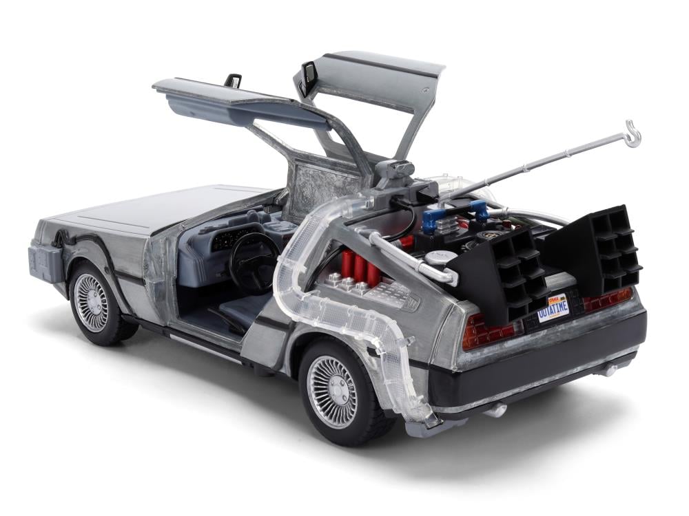 バックトゥザフューチャー 1/24 デロリアン ウィズ/トラックボックス Back to the Future 40th Anniversary Hollywood Rides Time Machine