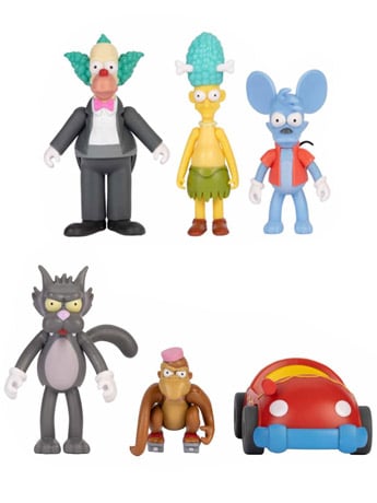 The Simpsons Krusty the Clown Show 2.5-Inch Scale Figure Multipack Gallery Image 2
