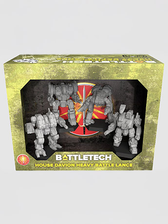 BattleTech House Davion Heavy Battle Lance Miniature ForcePack Gallery Image 2