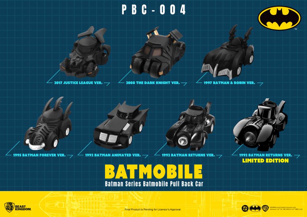 DC Comics PBC-004 Batmobile Box of 6 Pull Back Cars