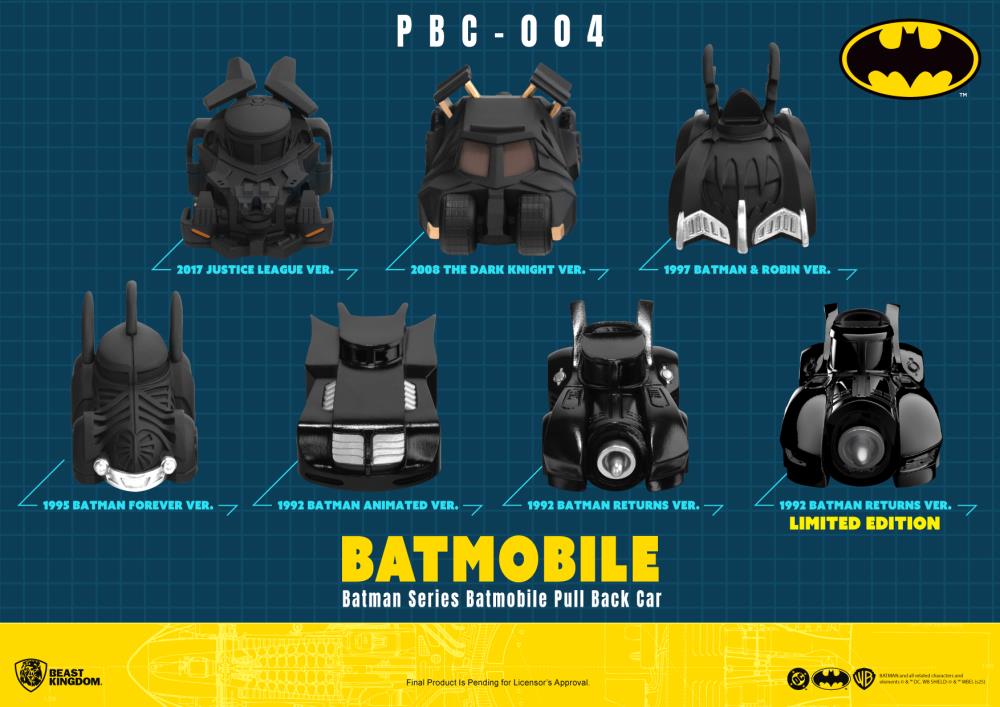 DC Comics PBC-004 Batmobile Box of 6 Pull Back Cars Gallery Image 6