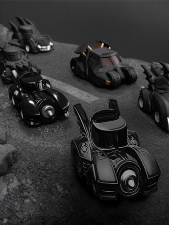 DC Comics PBC-004 Batmobile Box of 6 Pull Back Cars Gallery Image 2