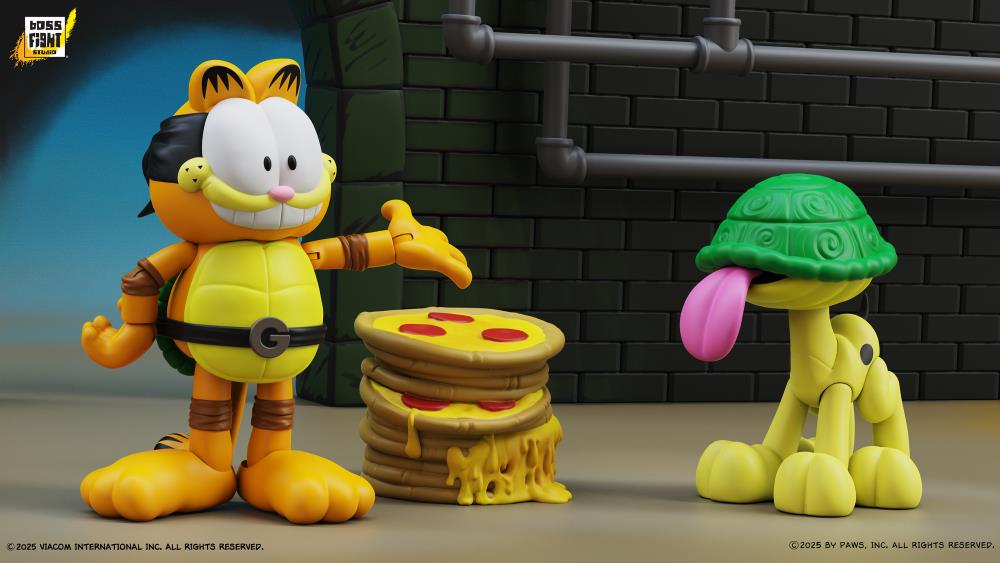 Garfield x Teenage Mutant Ninja Turtles Garfello and Sidekick Odie Figure Two-Pack Gallery Image 13
