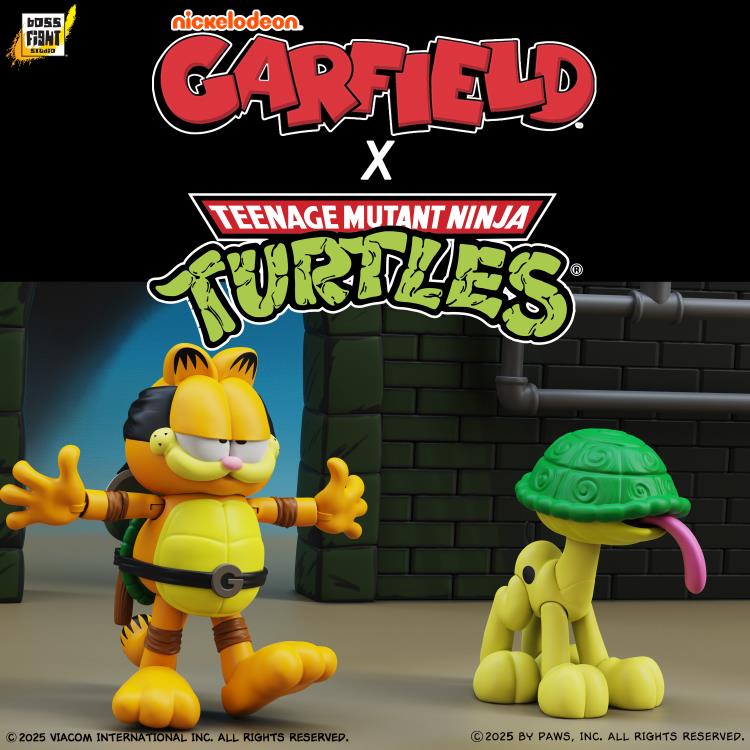 Garfield x Teenage Mutant Ninja Turtles Garfello and Sidekick Odie Figure Two-Pack Gallery Image 14