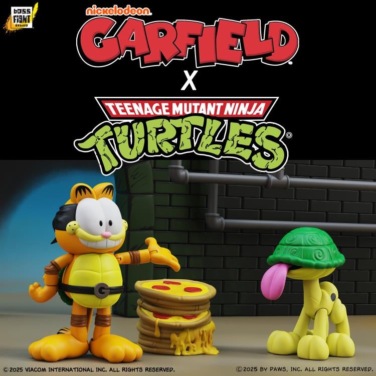 Garfield x Teenage Mutant Ninja Turtles Garfello and Sidekick Odie Figure Two-Pack Gallery Image 3