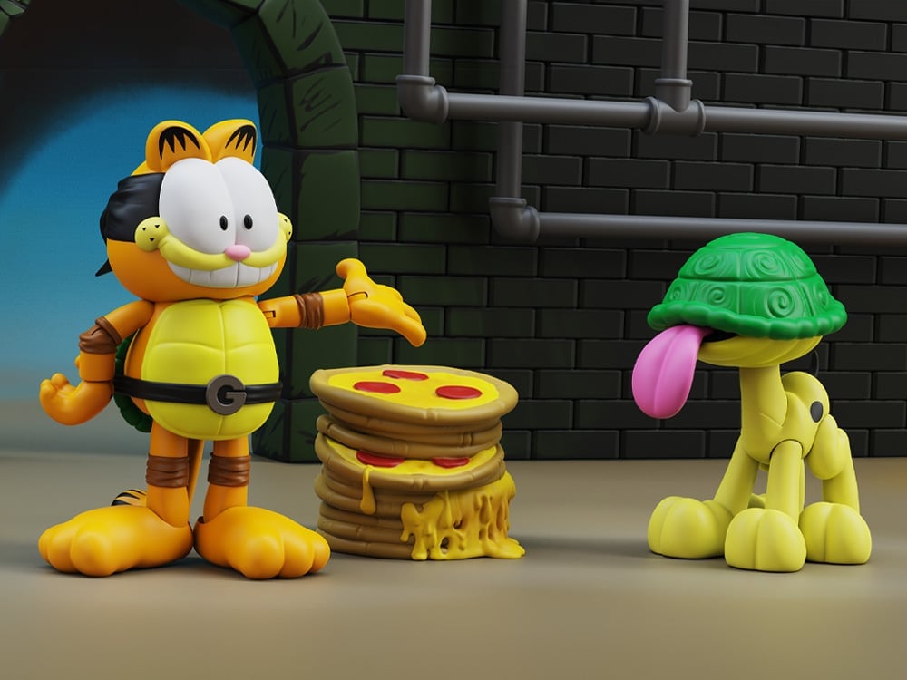 Garfield x Teenage Mutant Ninja Turtles Garfello and Sidekick Odie Garfield x Teenage Mutant Ninja Turtles Garfello and Sidekick Odie
