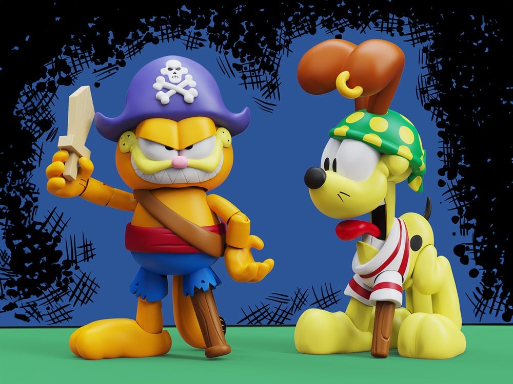 Garfield's Halloween Adventure Pirate Garfield and Pirate Odie Figure Two-Pack Gallery Image 1