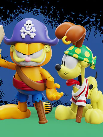 Garfield's Halloween Adventure Pirate Garfield and Pirate Odie Figure Two-Pack Gallery Image 2