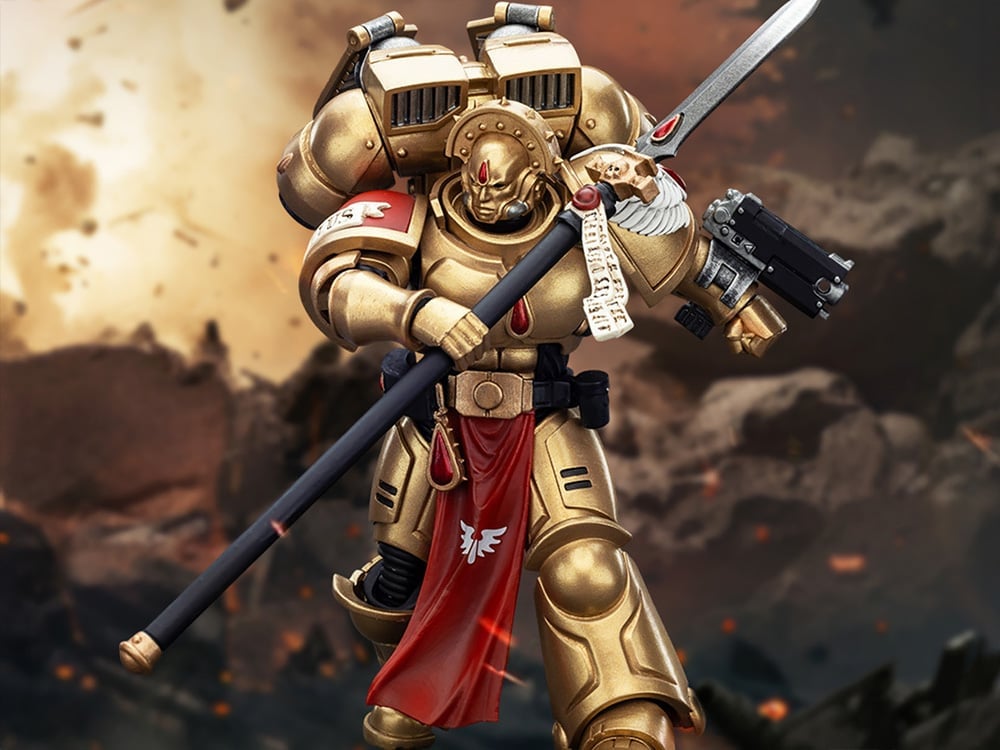 Warhammer 40K Blood Angels Sanguinary Guard 2 with Angelus Boltgun and Encarmine Spear 1/18 Scale Action Figure Gallery Image 1