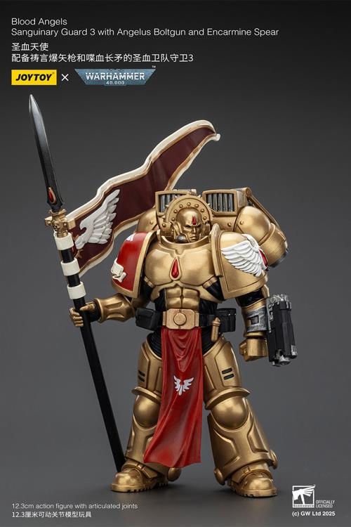 Warhammer 40K Blood Angels Sanguinary Guard 3 with Angelus Boltgun and Encarmine Spear 1/18 Scale Action Figure Gallery Image 5